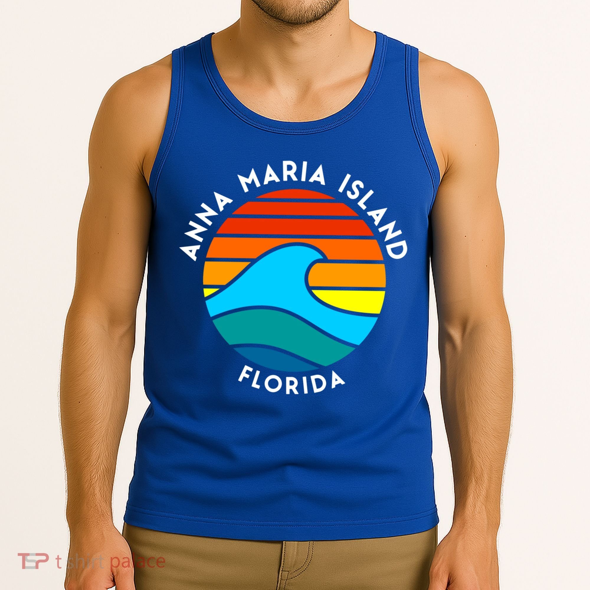 Anna Maria Island Florida Retro Wave Gift Tank Top