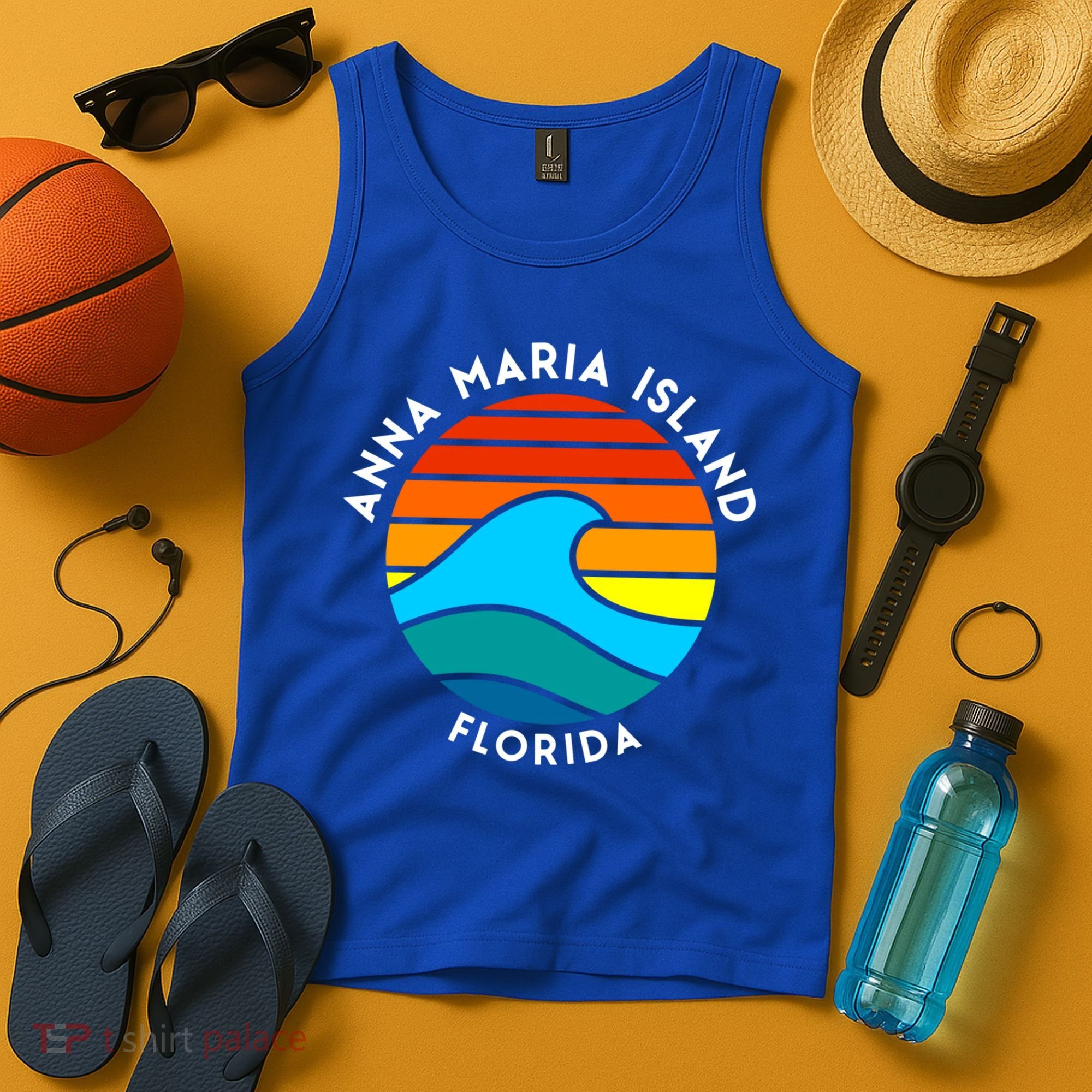 Anna Maria Island Florida Retro Wave Gift Tank Top
