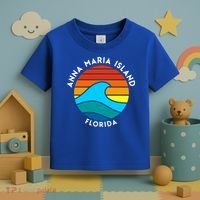 Anna Maria Island Florida Retro Wave Gift Toddler T-Shirt thumb 3