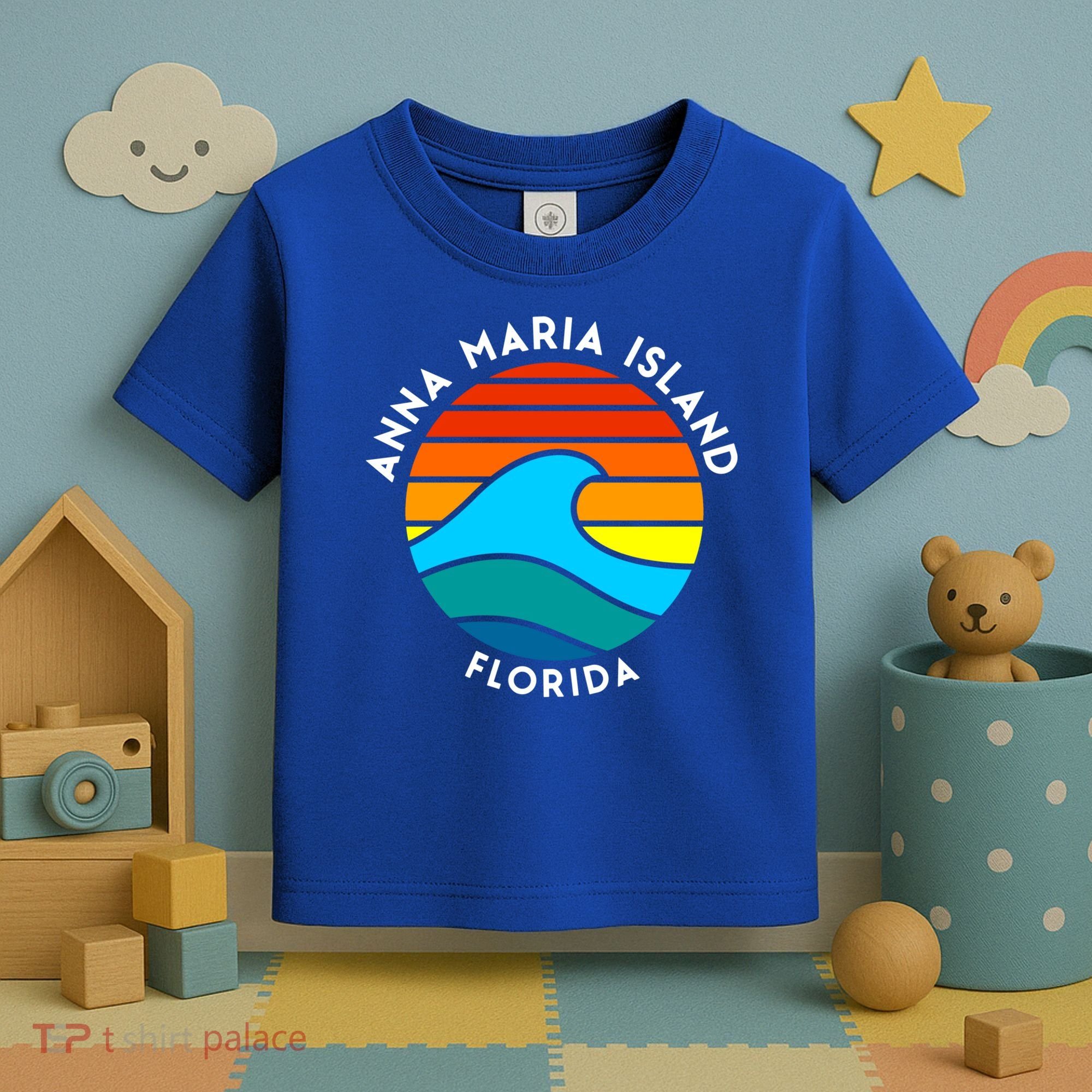 Anna Maria Island Florida Retro Wave Gift Toddler T-Shirt