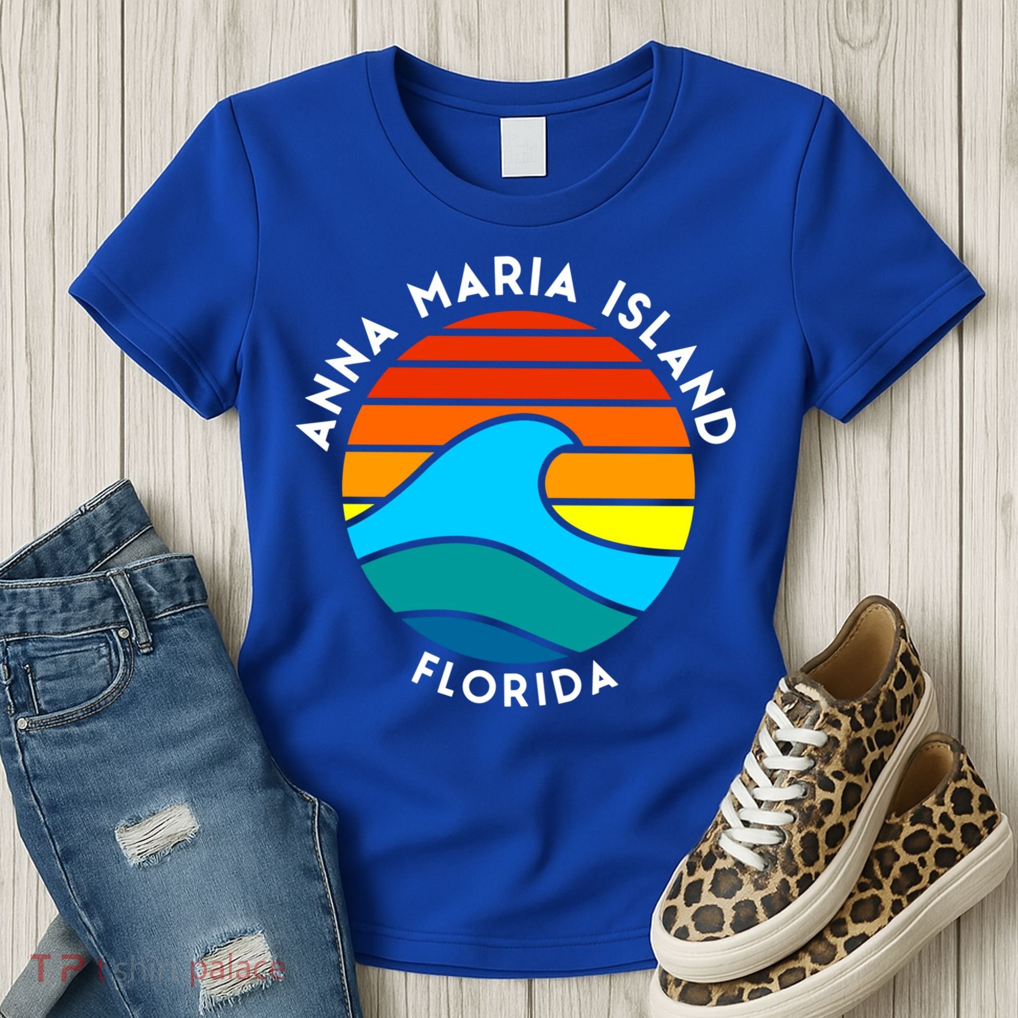 Anna Maria Island Florida Retro Wave Gift Women's T-Shirt