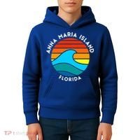 Anna Maria Island Florida Retro Wave Gift Kids Hoodie thumb 4