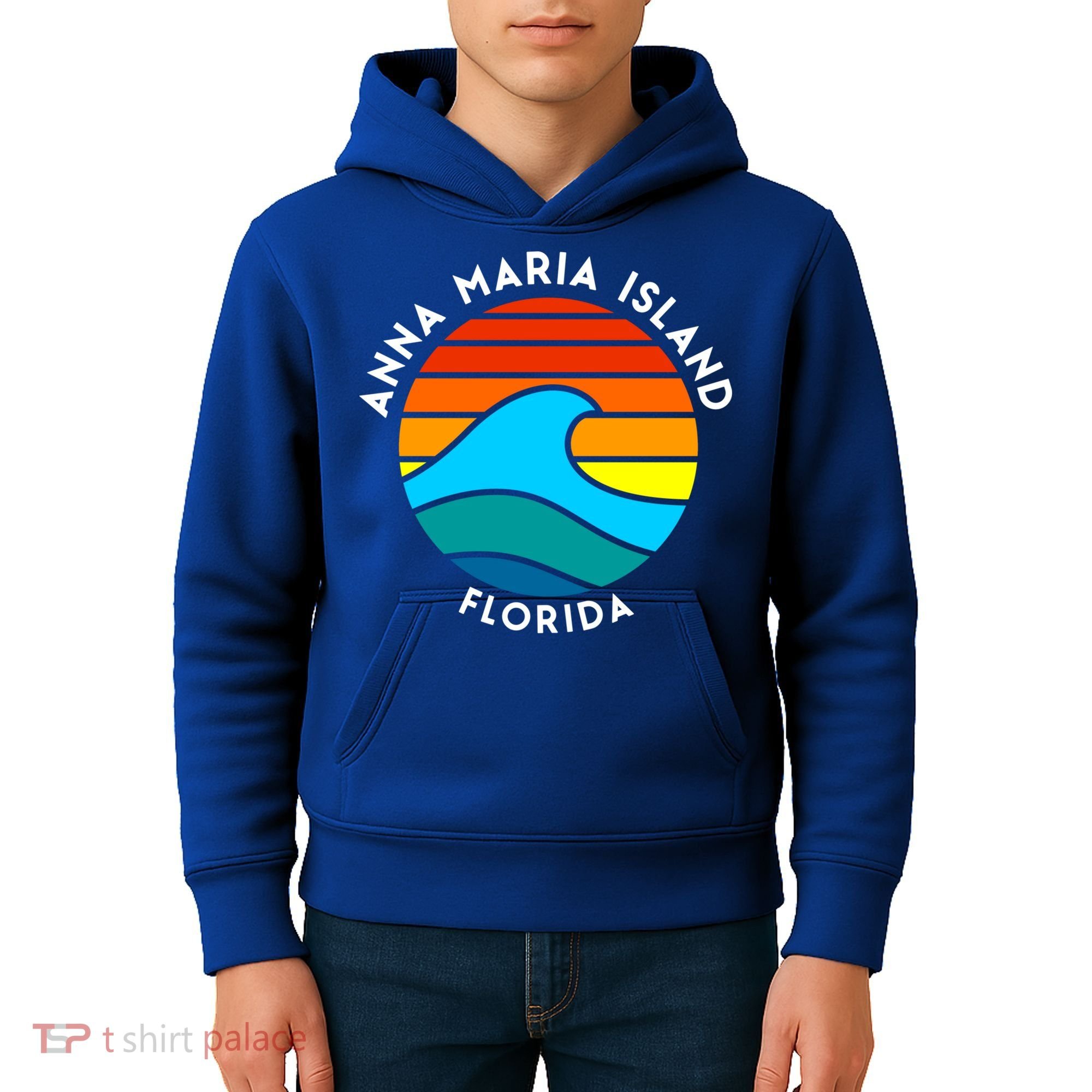 Anna Maria Island Florida Retro Wave Gift Kids Hoodie