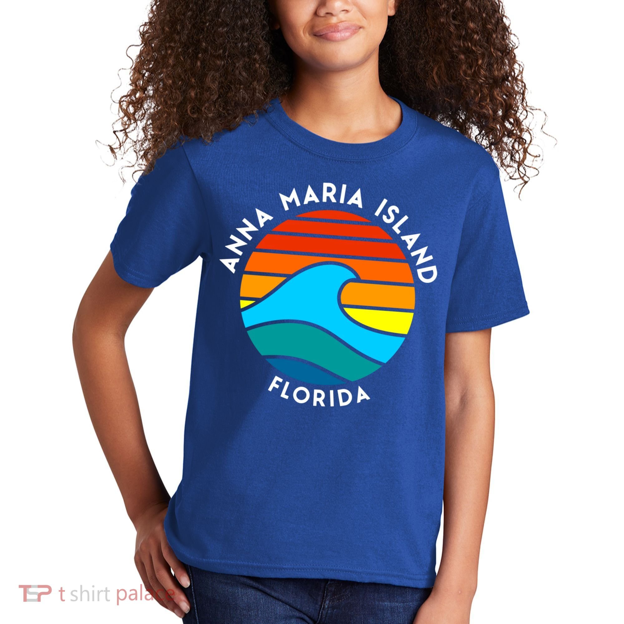 Anna Maria Island Florida Retro Wave Gift Kids T-Shirt