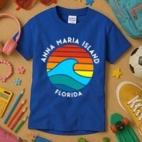 Anna Maria Island Florida Retro Wave Gift Kids T-Shirt thumb 3