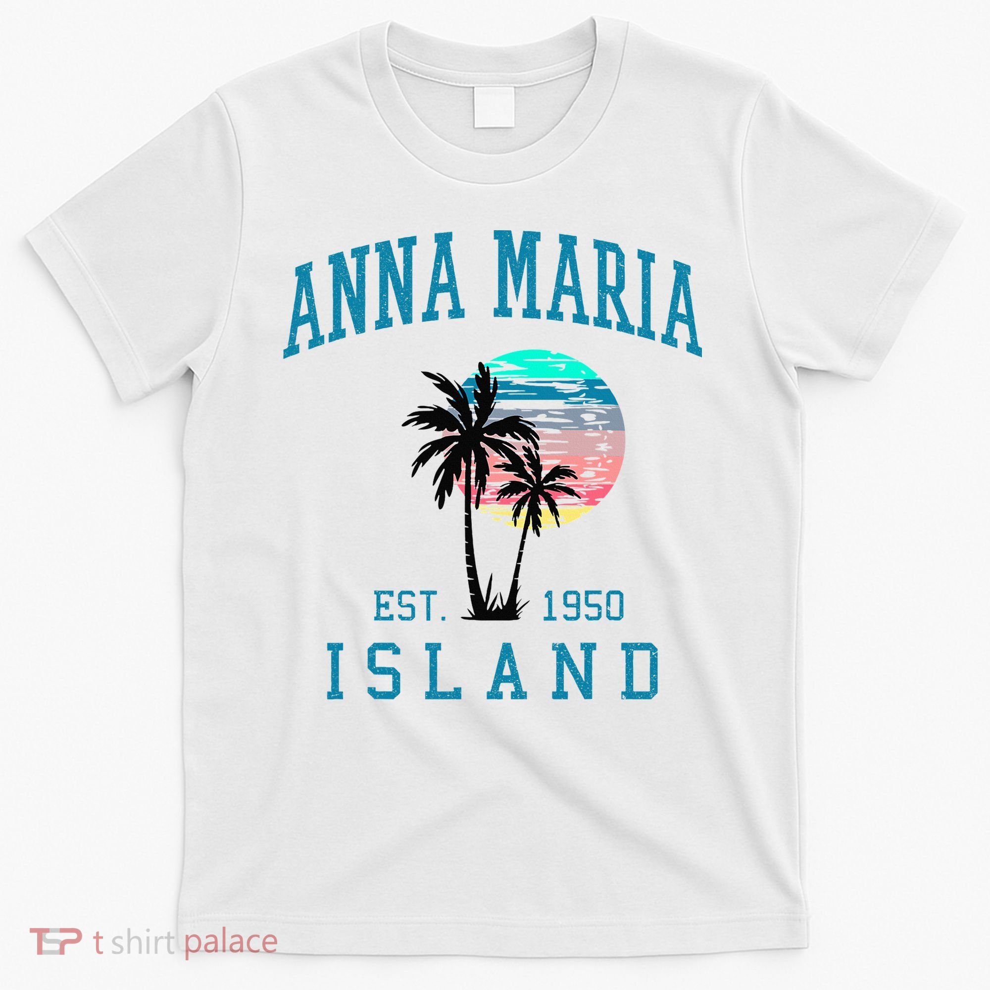 Anna Maria Island Florida Vintage Beach Palm Trees Summer T-Shirt