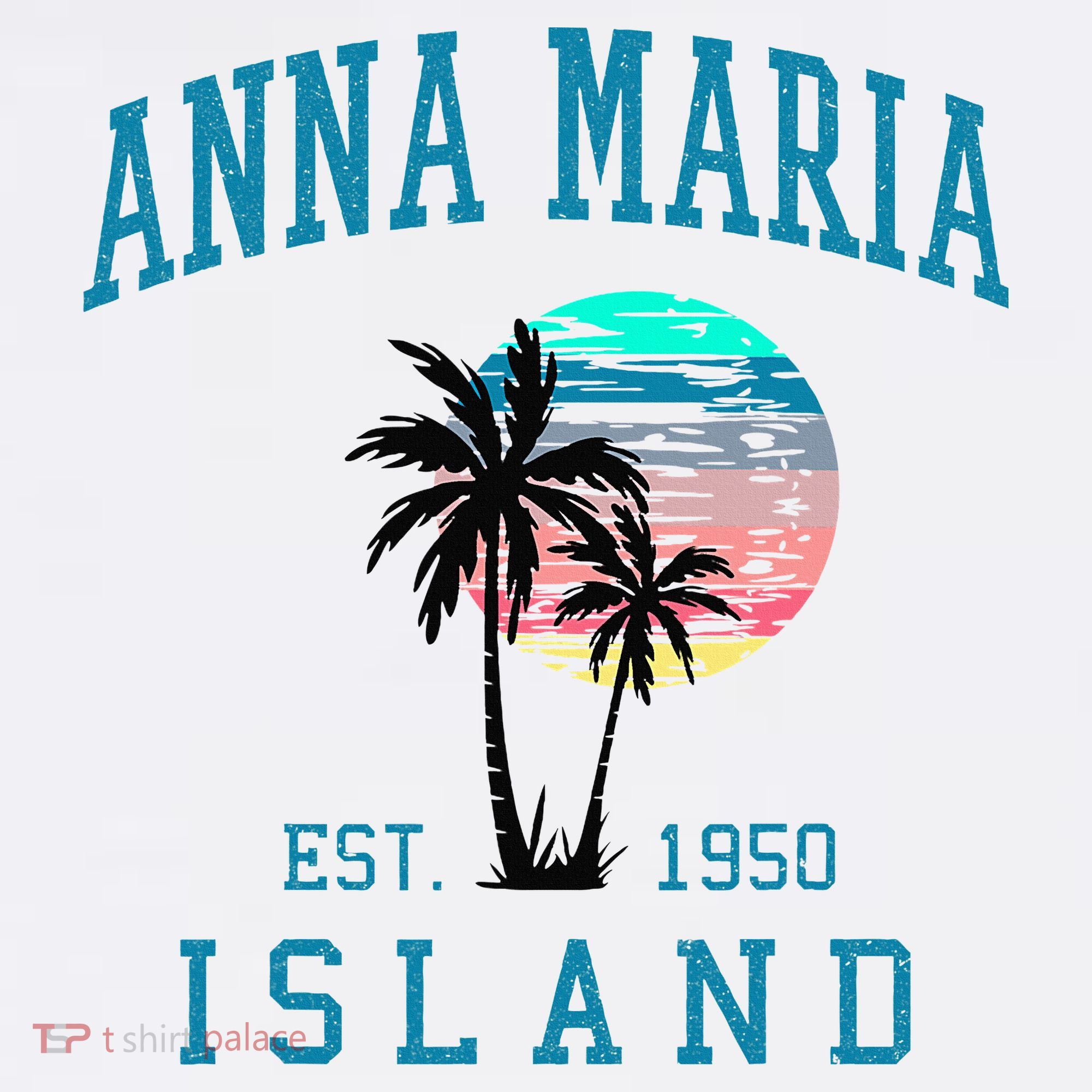 Anna Maria Island Florida Vintage Beach Palm Trees Summer T-Shirt