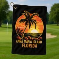 Anna Maria Island Florida Golf Towel thumb 1