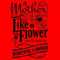 A Mother Is Like A Flower Each One Is Beautiful And Unique Santa Hat thumb 1