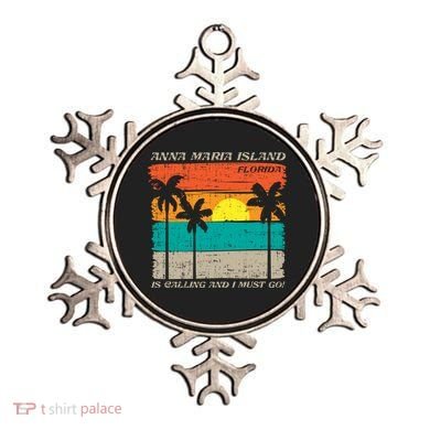 Anna Maria Island Florida Vintage Beach Retro Sunset Gift Ornament