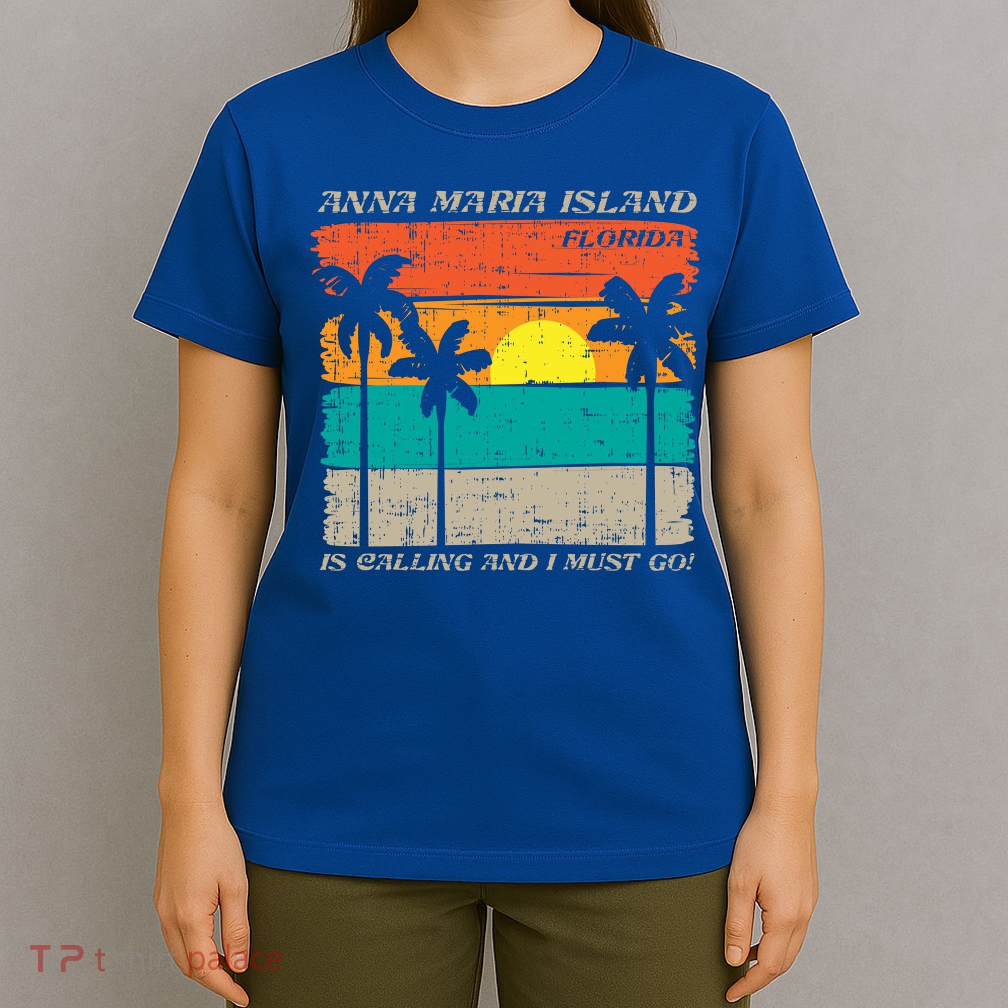Anna Maria Island Florida Vintage Beach Retro Sunset Gift T-Shirt