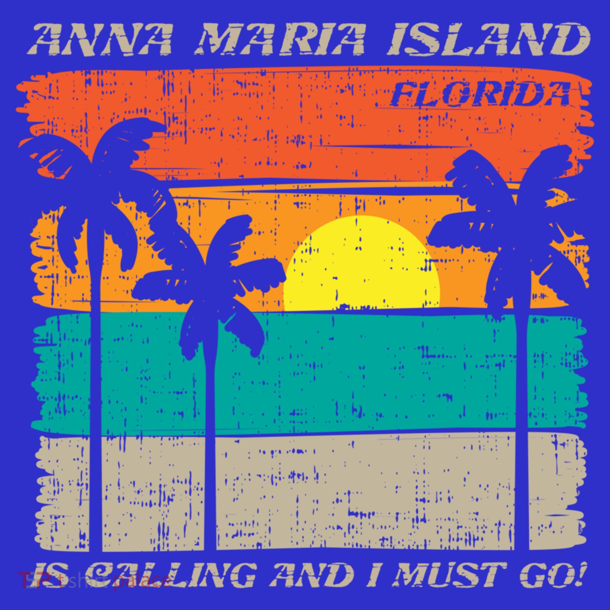 Anna Maria Island Florida Vintage Beach Retro Sunset Gift T-Shirt