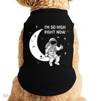 Astronaut Moon Im So High Right Now Doggie Tank thumb 0