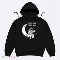 Astronaut Moon Im So High Right Now Hoodie thumb 0