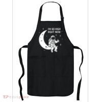 Astronaut Moon Im So High Right Now Apron thumb 0