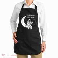 Astronaut Moon Im So High Right Now Apron thumb 2