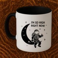 Astronaut Moon Im So High Right Now Coffee Mug thumb 2