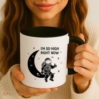 Astronaut Moon Im So High Right Now Coffee Mug thumb 3