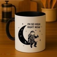 Astronaut Moon Im So High Right Now Coffee Mug thumb 4