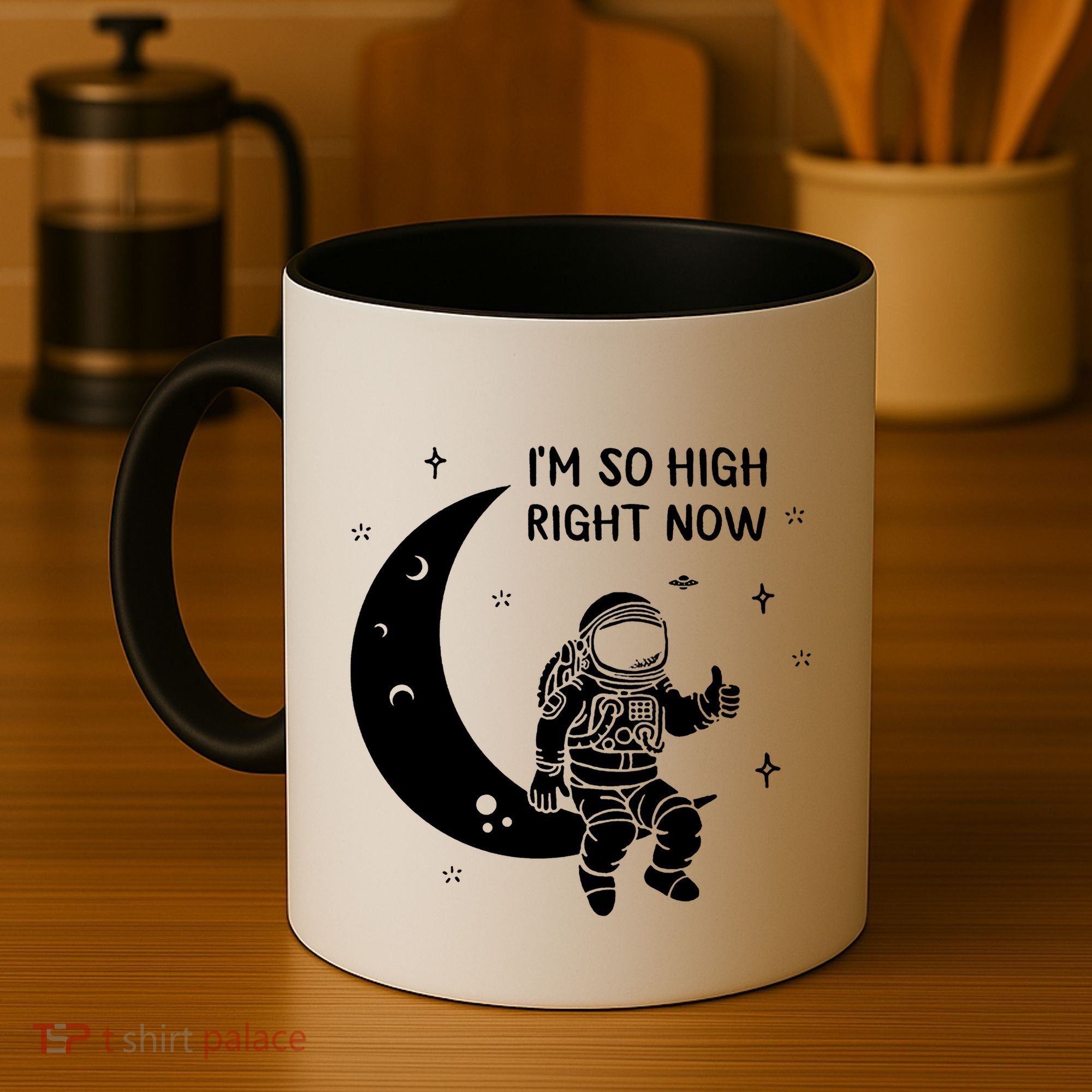 Astronaut Moon Im So High Right Now Coffee Mug