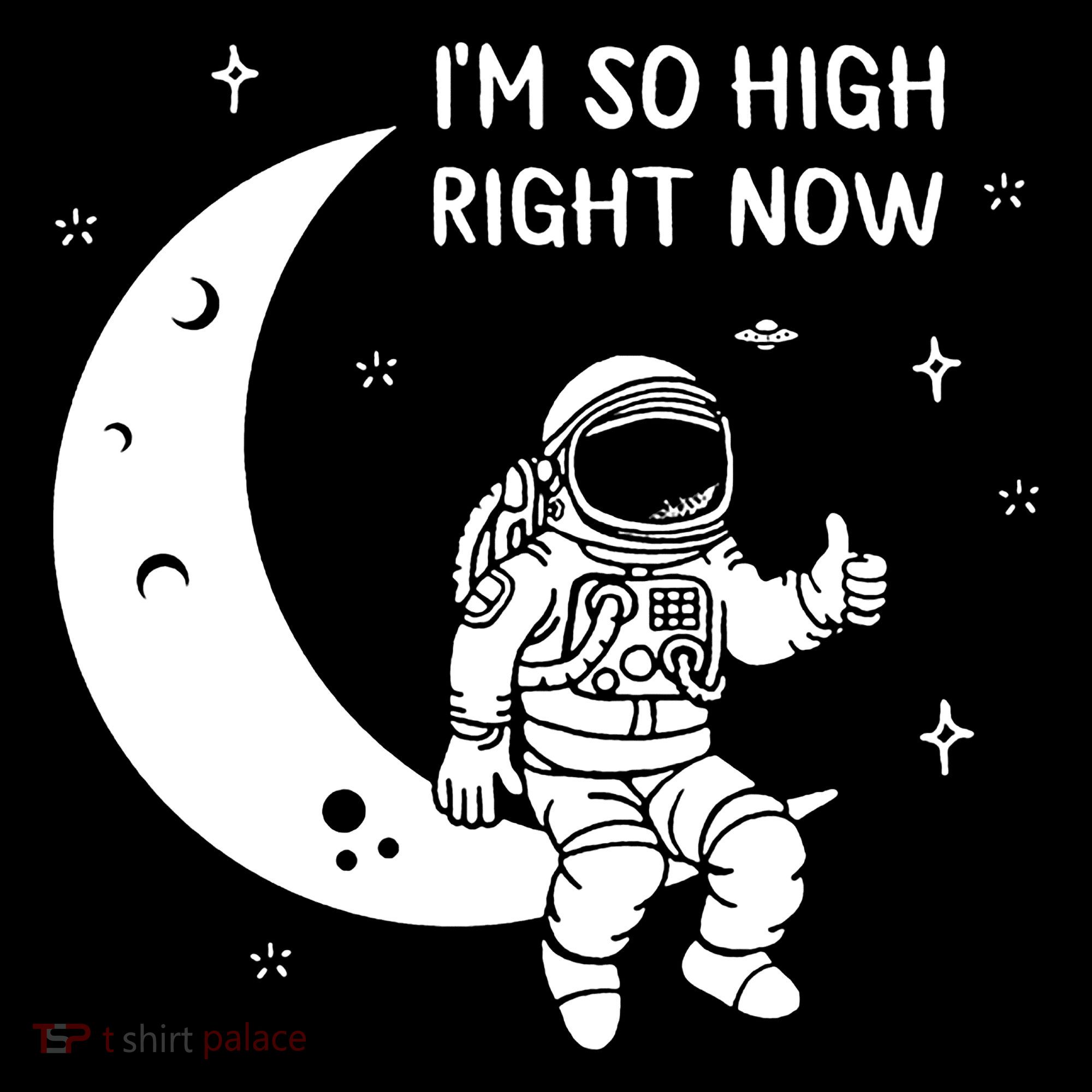 Astronaut Moon Im So High Right Now Coaster