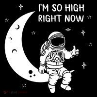 Astronaut Moon Im So High Right Now Ornament thumb 1