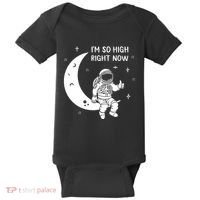 Astronaut Moon Im So High Right Now Baby Bodysuit thumb 0