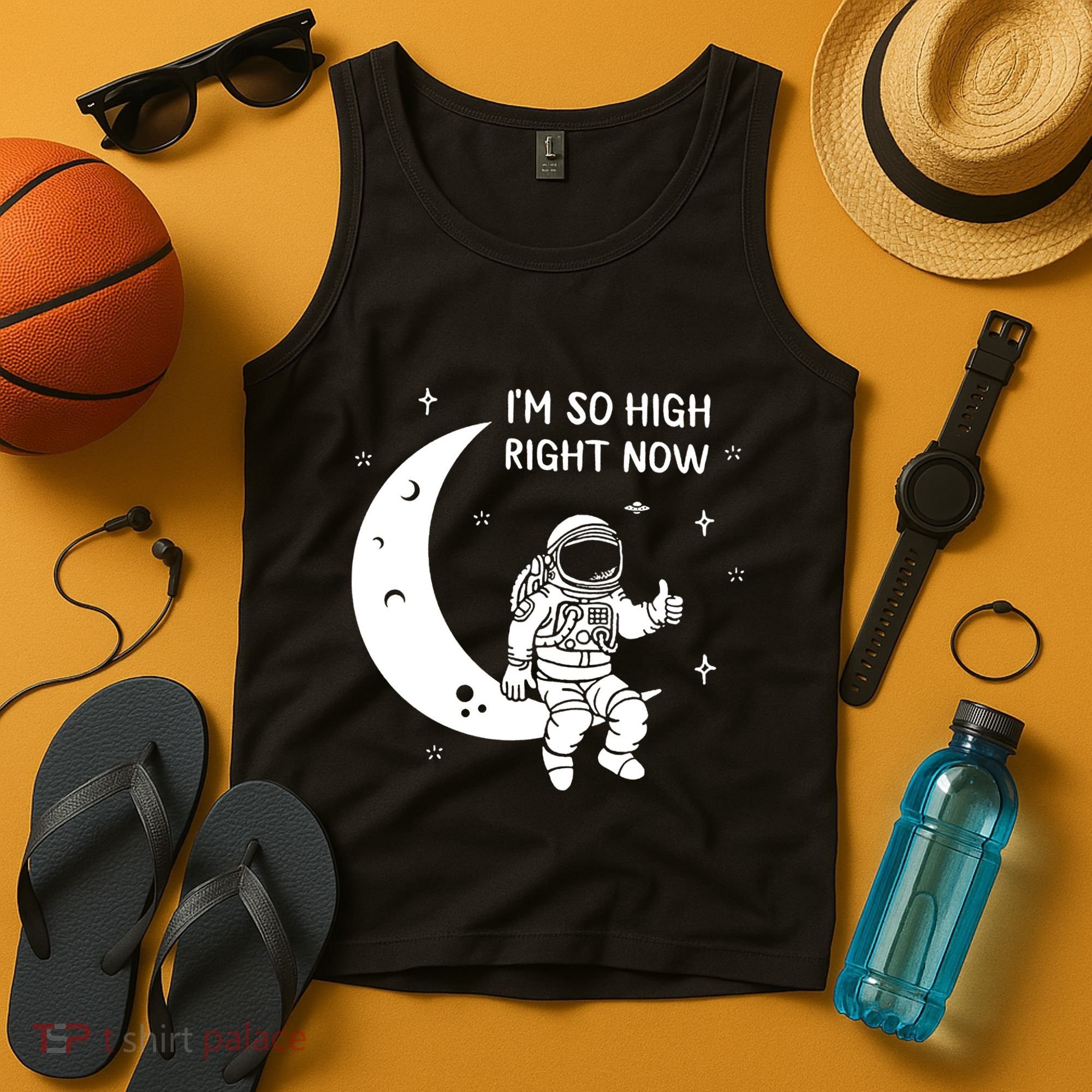 Astronaut Moon Im So High Right Now Tank Top