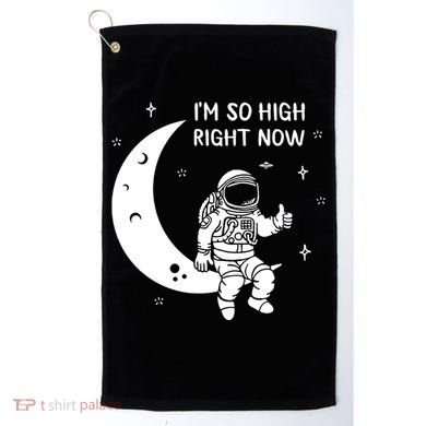 Astronaut Moon Im So High Right Now Golf Towel
