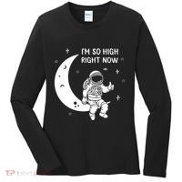 Astronaut Moon Im So High Right Now Women's Long Sleeve Shirt thumb 0