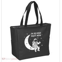 Astronaut Moon Im So High Right Now Tote Bag thumb 2
