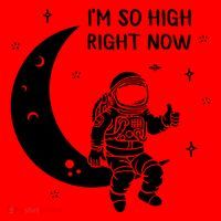 Astronaut Moon Im So High Right Now Santa Hat thumb 1