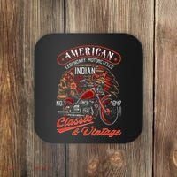 American M.O.T.O.R.C.Y.C.L.E I.N.D.I.A.N For Old Biker Coaster thumb 0
