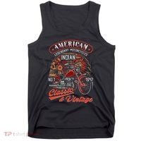 American M.O.T.O.R.C.Y.C.L.E I.N.D.I.A.N For Old Biker Tank Top thumb 0