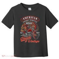 American M.O.T.O.R.C.Y.C.L.E I.N.D.I.A.N For Old Biker Toddler T-Shirt thumb 0