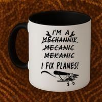 Aircraft Mechanic I'm A Mechannik Mecanic I Fix Planes Gift Coffee Mug thumb 2