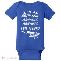 Aircraft Mechanic I'm A Mechannik Mecanic I Fix Planes Gift Baby Bodysuit thumb 0