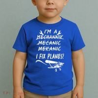 Aircraft Mechanic I'm A Mechannik Mecanic I Fix Planes Gift Toddler T-Shirt thumb 2