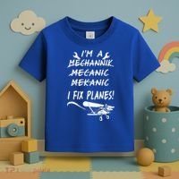 Aircraft Mechanic I'm A Mechannik Mecanic I Fix Planes Gift Toddler T-Shirt thumb 3