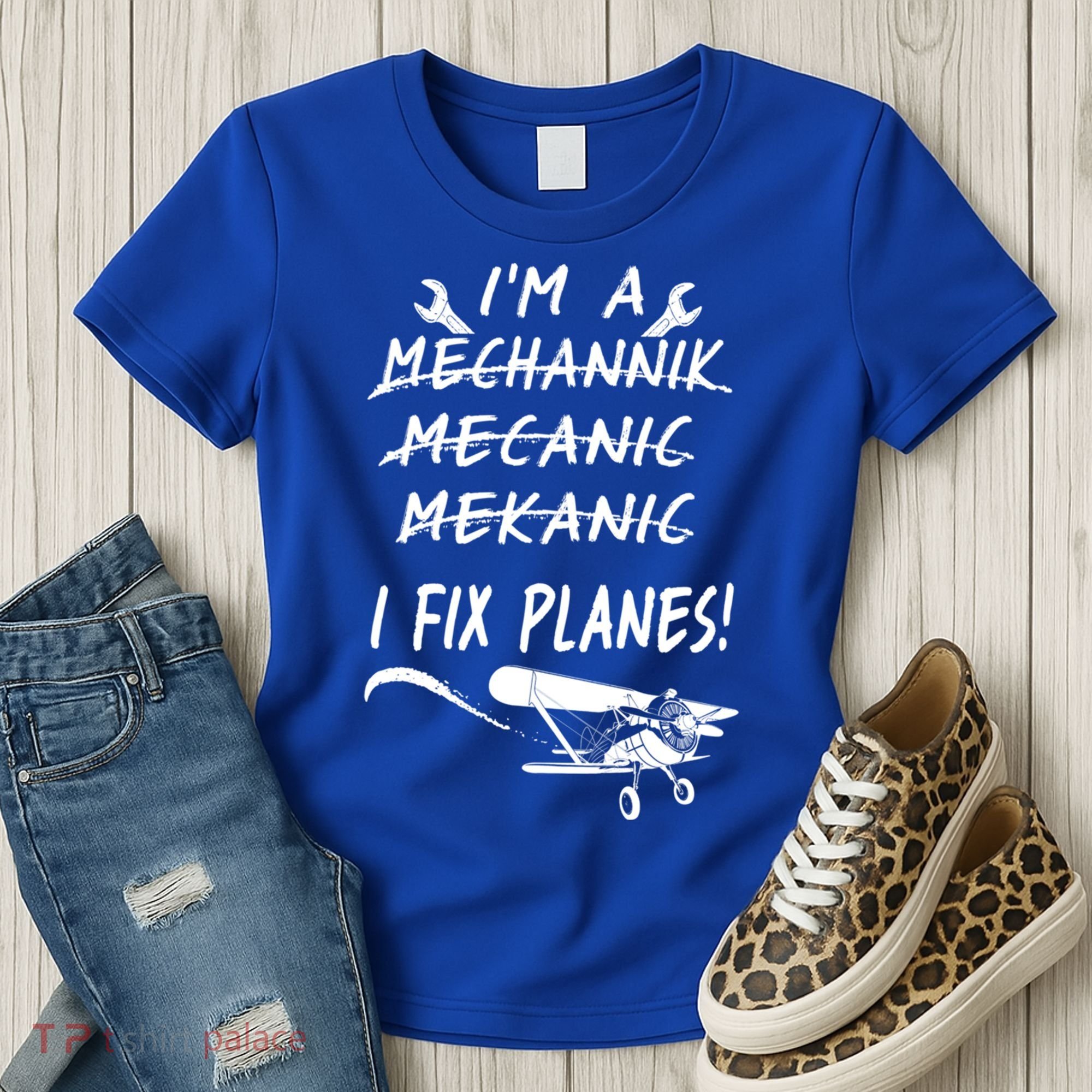 Aircraft Mechanic I'm A Mechannik Mecanic I Fix Planes Gift Women's T-Shirt