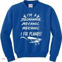Aircraft Mechanic I'm A Mechannik Mecanic I Fix Planes Gift Kids Sweatshirt thumb 0