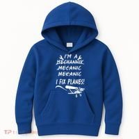 Aircraft Mechanic I'm A Mechannik Mecanic I Fix Planes Gift Kids Hoodie thumb 0