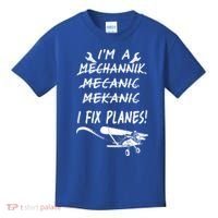 Aircraft Mechanic I'm A Mechannik Mecanic I Fix Planes Gift Kids T-Shirt thumb 0