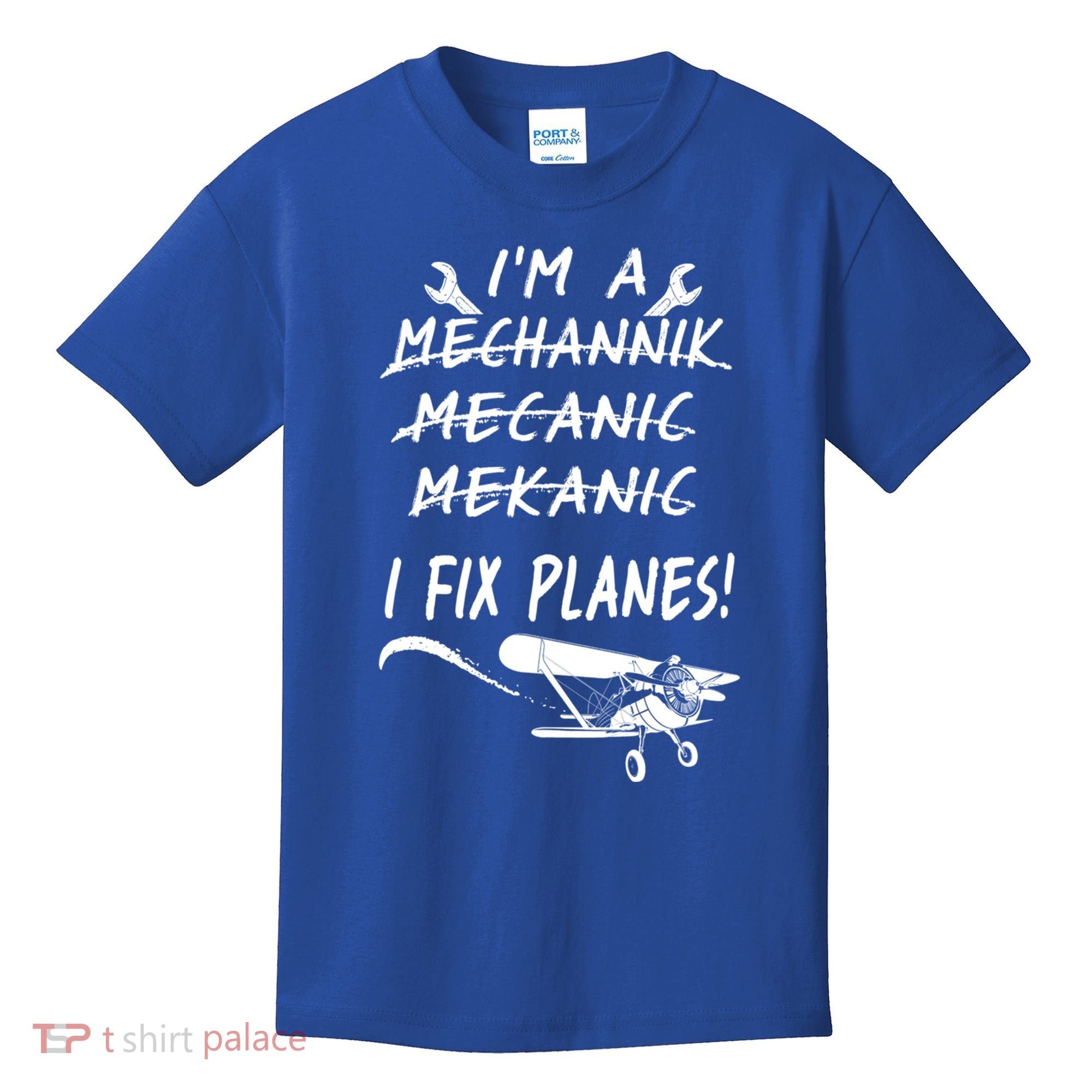 Aircraft Mechanic I'm A Mechannik Mecanic I Fix Planes Gift Kids T-Shirt
