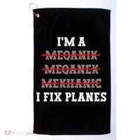 Aircraft Mechanic I Fix Planes Airplane Mechanic Gift Golf Towel thumb 0