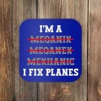 Aircraft Mechanic I Fix Planes Airplane Mechanic Gift Coaster thumb 0