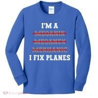 Aircraft Mechanic I Fix Planes Airplane Mechanic Gift Kids Long Sleeve Shirt thumb 0