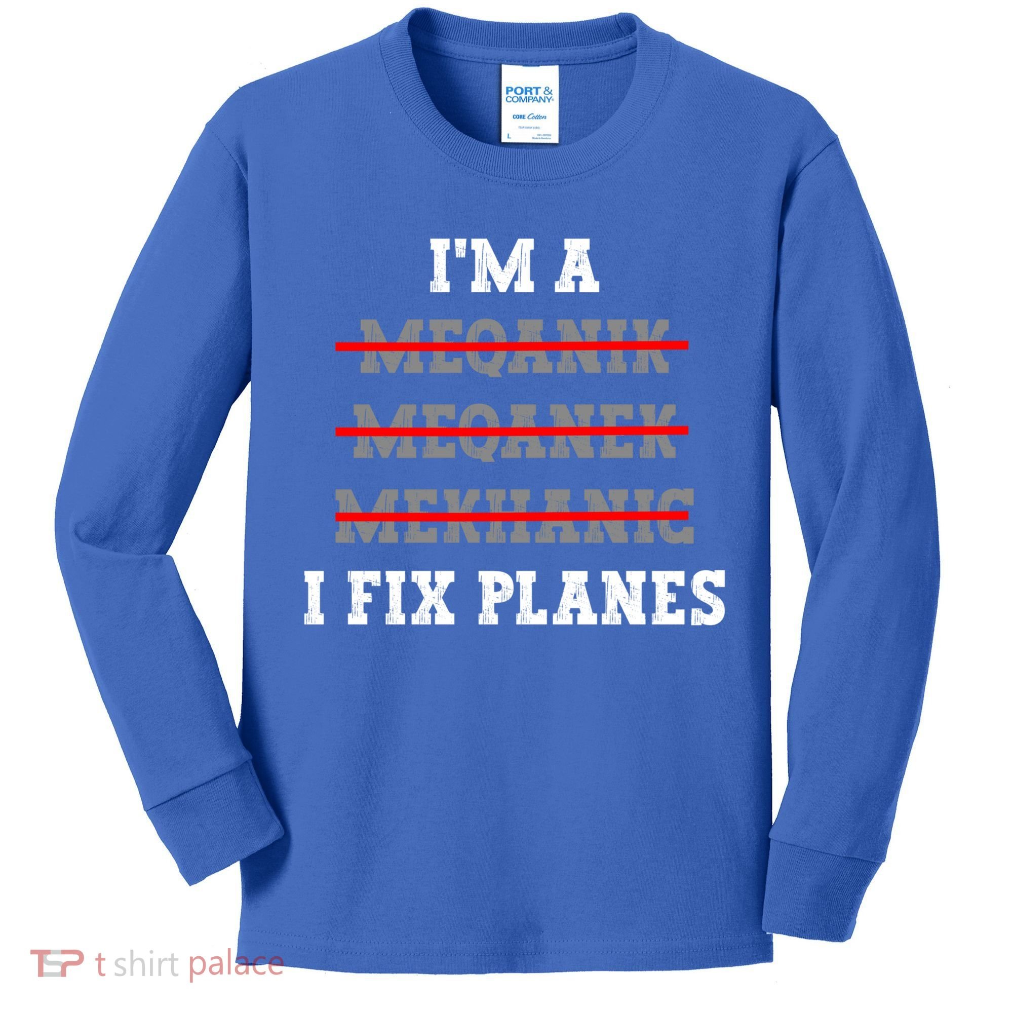 Aircraft Mechanic I Fix Planes Airplane Mechanic Gift Kids Long Sleeve Shirt