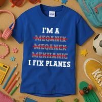Aircraft Mechanic I Fix Planes Airplane Mechanic Gift Kids T-Shirt thumb 3