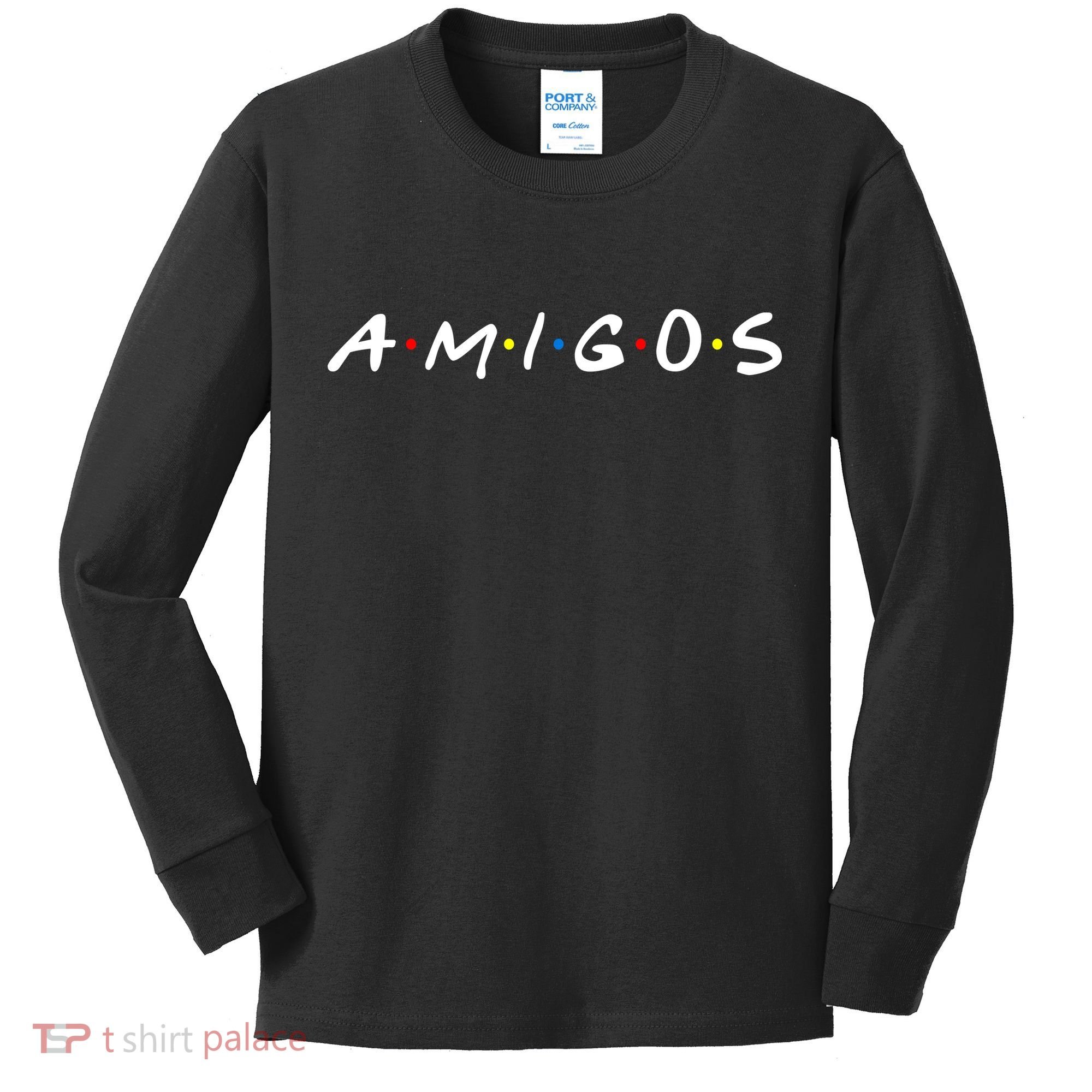 Amigos Spanish Logo Kids Long Sleeve Shirt